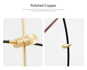 EMITDOOG fai da te stile minimalista arte in metallo orologio da parete di grandi dimensioni orologi moderni in legno giallo orologio incisione CNC orologi artigianali giappone - Product Image 3