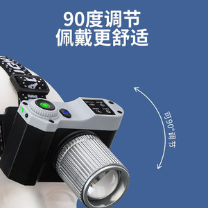Headlamp Rechargeable 2000 MAh <b>Motion</b> <b>Sensor</b> <b>Led</b> Adjustable Headband Outdoor Fishing <b>Light</b> - Product Image 3