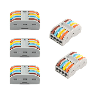 4p for PCT <b>Soft</b> Hard Quick Connect <b>Wire</b> Joint Terminal Block Building Quick Connect 4PIN Connector for Power Parallel Connecting - Product Image 2