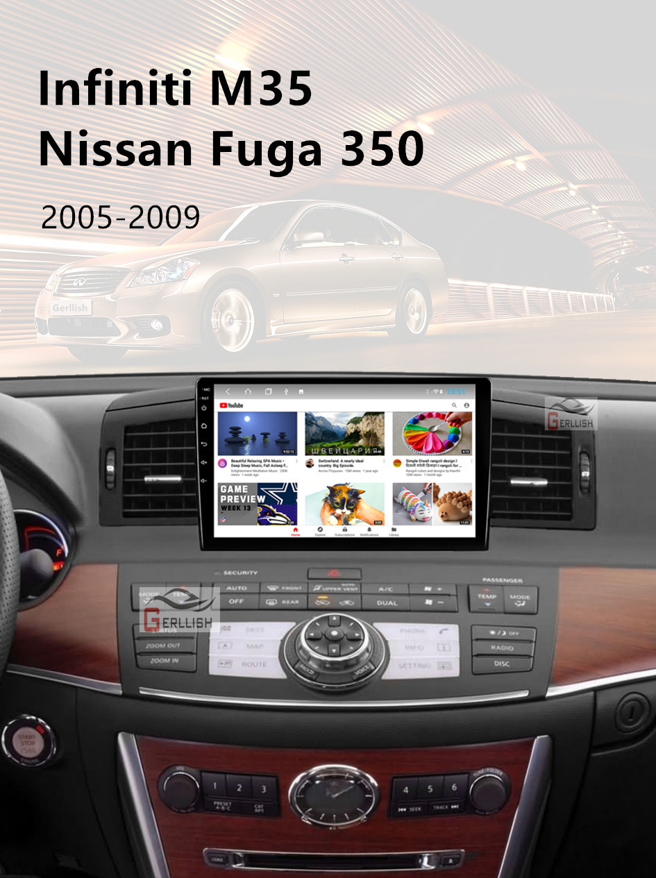 Infiniti M35 M45 Nissan Fuga HD Multi Finger Touch Screen Upgrade Carplay Android Auto Video Interfa Infiniti M35 M45 Nissan Fuga HD Multi Finger Touch Screen Upgrade Carplay Android Auto Video Interfa