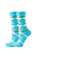 Chaussettes en coton pour femmes, tendance, multi-choix, ambiance festive de Noël, vente en gros, personnalisables, printemps-automne, durables, usage quotidien