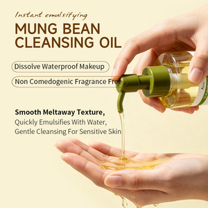 <span class=keywords><strong>Limpiador</strong></span> <span class=keywords><strong>Facial</strong></span> Vegano OEM ODM de Doble Acción para Poros Profundos, Eliminador de Puntos Negros y Maquillaje, <span class=keywords><strong>Aceite</strong></span> <span class=keywords><strong>Limpiador</strong></span> Hidratante de Frijol Mungo para Piel Sensible - Product Image 2