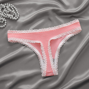 Ropa interior Sexy para mujer joven, tangas de encaje <span class=keywords><strong>Rosa</strong></span>, <span class=keywords><strong>en</strong></span> Stock, venta al por mayor - Product Image 2