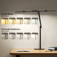 Lampe de bureau LED pour piano avec bras articulé pliable, lumière à intensité variable pour la protection des yeux, pour banc de piano et pupitre de musique, lampe à clipser pour piano