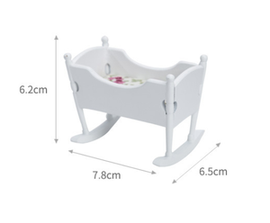 Casa <span class=keywords><strong>de</strong></span> muñecas en miniatura para niños pequeños, cuna <span class=keywords><strong>de</strong></span> madera pequeña para dormir - Product Image 6