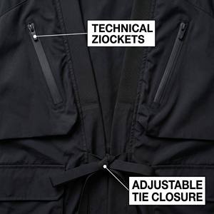 Custom OEM Waterproof Black Technical Wrap <strong>Kimono</strong> <strong>Jacket</strong> for <strong>Men</strong> Windproof Techwear Streetwear Cargo Outfits - Product Image 2