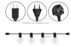 Lampu tali dekorasi luar ruangan, lampu Tungsten filamen E12 klasik Retro G40 String 220v/110v - Product Image 5