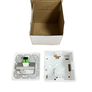 Adaptador de fibra óptica alemán 80*80, juego de tornillos SC/APC, placa de pared, caja de superficie, placa frontal, piezas de Telecomunicaciones - Product Image 1
