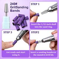 Puntas de Uñas Acrílicas Marca YF 240/150 para Lijar, Pulir, Eliminar Piel Muerta, Tallar y Rectificar, con Grabado de Logotipo Personalizado