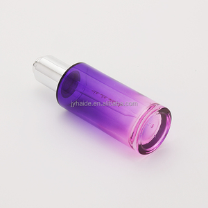30 ml mor cam şişe için bir ölçek pipet ve meme özü yağı serumu ile işaretlenmiş 18mm 18/415 alüminyum kabuk basın damlalık. - Product Image 4