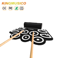 Batterie électronique portable enroulable avec Bluetooth, pédales doubles |   Conception en silicone ABS |   Modèle PDR-08EP |   Fournisseur d'usine OEM/ODM