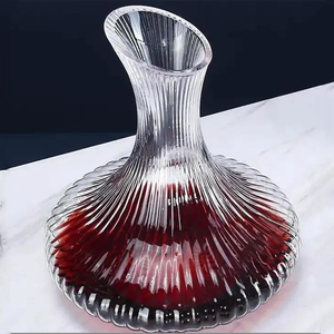 Carpe <span class=keywords><strong>à</strong></span> rayures en verre soufflé <span class=keywords><strong>à</strong></span> la main, <span class=keywords><strong>design</strong></span> <span class=keywords><strong>à</strong></span>, <span class=keywords><strong>vin</strong></span> rouge - Product Image 2