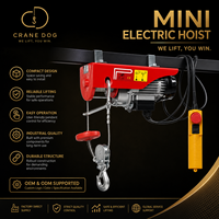 Palans électriques à câble métallique 1 tonne certifiés CE, vitesse de levage 10 m/min