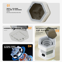Lave-linge portable 8L pour appartement, camping, voyage, sous-vêtements, mini-lave-linge rechargeable USB
