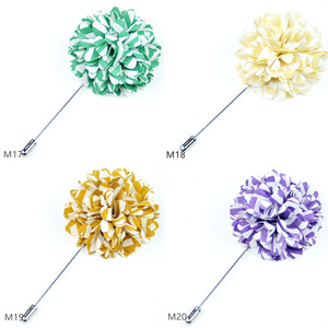 Broche Artesanal de Flor de Hortênsia Multicolorida com Listras e Camadas Múltiplas, Alfinete de Lapela para Terno Masculino, Ideal para Casamentos e Ocasiões Festivas - Product Image 6