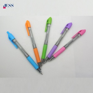 Promotional Gift Plastic Transparent Barrel Ballpoint <strong>Pen</strong> with Soft Rubber <strong>Grip</strong> Business Advertising/ Student <strong>Pens</strong> Multicolor - Product Image 2