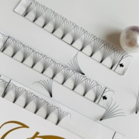 Extensions de cils pré-faits en éventail à base plate et fine, 0.05 0.07 0.10mm, longueur 8-15mm, 3D 4D 5D 6D 7D 8D 10D, racine courte, vente en gros