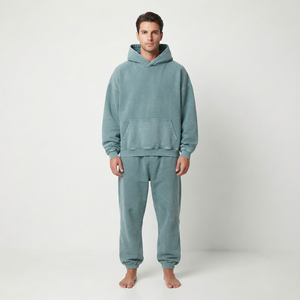 Sweat à capuche unisexe vintage décontracté à manches longues, brodé, respirant, imprimé, style rétro urbain, 100% coton molletonné, effet délavé à l'eau - Product Image 1