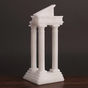 Columna romana, escultura arquitectónica, adornos de resina, 2 uds., para decoración de sala de estar, estilo tradicional, forma geométrica - Product Image 2