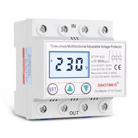 Protecteur de tension industriel STVP-932 380V, protection UV/OV réglable 230/400V 50/60Hz, garde de tension triphasé intelligent