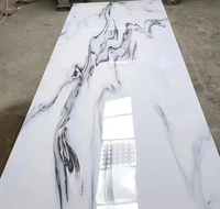 Production rapide, vente en gros de plaques de marbre PVC, finition brillante UV, texture marbre, panneau mural