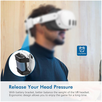 Nouvel arrivage Accessoires VR confortables Sangle de tête à la fois pour Meta Quest 2 & 3 Sangle Elite acceptable avec support de batterie pour Quest 3