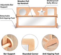 Miroir de sécurité pour bébé avec barre de traction, ensemble d'exploration précoce pour nourrissons, mobilier Montessori pour la crèche
