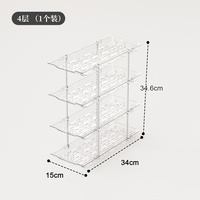 Étagère de rangement de bureau multi-niveaux en plastique, style moderne et simple, autoportante, librement combinable, pour réfrigérateur