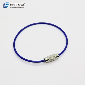 YIWANG Llavero Azul Oscuro con Cable de Acero Inoxidable y Etiqueta para Equipaje - Product Image 2