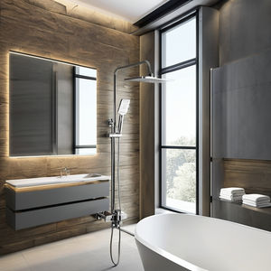 Europeo a maniglia singola per rubinetto doccia in ottone lucido accessorio da bagno cromato morbido Spray in ceramica per appartamenti - Product Image 3