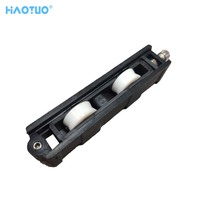 Poulie à rouleaux à double roue en plastique moderne de haute qualité HAOTUO HT1030, épaisseur 3 mm, pour porte coulissante, porte de garage, hôtel