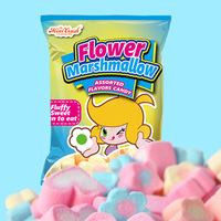 Poudre de guimauve Halal délicieuse, céréales déshydratées en forme de torsades multicolores, emballées individuellement en sachet