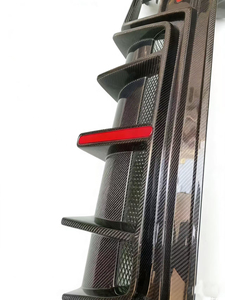 Diffusore Posteriore in Fibra di Carbonio con Luci LED per <span class=keywords><strong>Mercedes</strong></span>-Benz GLA-Class GLA45 X156 2016-2019, Splitter <span class=keywords><strong>Spoiler</strong></span> per Paraurti Posteriore - Product Image 6