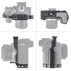 Jaula con Orificios para Tornillos de 4\" y 3/8\" y Soporte para Zapata para Cámara Réflex Digital sin Espejo <span class=keywords><strong>Canon</strong></span> <span class=keywords><strong>EOS</strong></span> <span class=keywords><strong>R10</strong></span> con Placa de Liberación Rápida - Product Image 4
