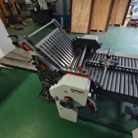 Machine de pliage automatique de papier à commande PLC 480 mm A2 1D, pliage transversal haute vitesse pour dépliants, livrets, brochures, manuels