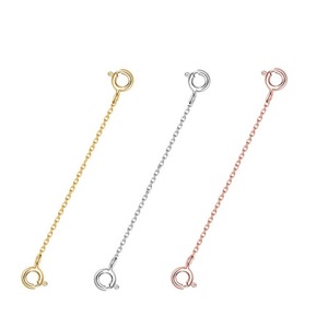 Chaîne d'extension rouge vif plaquée or, chaîne d'allongement réglable pour bracelet, collier, fournitures de fabrication de bijoux - Product Image 3