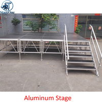 Grande scène modulaire assemblée, plateforme de musique en plein air avec escalier mobile pour les festivals et les spectacles