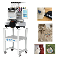 Nouvelle machine à broder les casquettes professionnelle multifonctionnelle à 12 aiguilles et 1 tête, haute vitesse, 1200 tr/min, informatisée