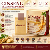 Film oral à dissolution rapide au ginseng, extrait de Panax Ginseng, complément de bien-être à base de plantes, bandelettes vitaminées, fabricant OEM en marque blanche