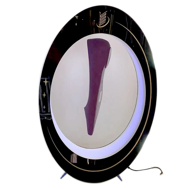 Three Color Led Light Transformamtion Acrylic Magnetic Leviation Floating Shoe Display Stand
