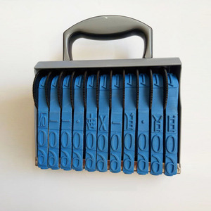 Extra-Large 0-9 Number 18mm <strong>Roller</strong> <strong>Stamp</strong> Adjustable Runner Seal Rubber Date Lot Number Label Code Runner <strong>Stamp</strong> Packaged in Case - Product Image 2