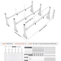 Nouveaux supports de toit pour fourgonnettes, réglables, capacité 600 lbs, en acier robuste, pour fourgonnettes