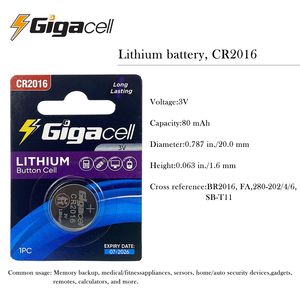 Batería de Litio de Botón CR2016 de 3V de Alta Capacidad y Precio Económico en Blister para Control Remoto/Máquina POS, 5 Piezas/Paquete - Product Image 3