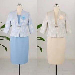 Classic Formal Office <b>Dresses</b> Plus Size Blue Women's Clothing Church <b>Suit</b> <b>Dresses</b> for Women Business - Product Image 3