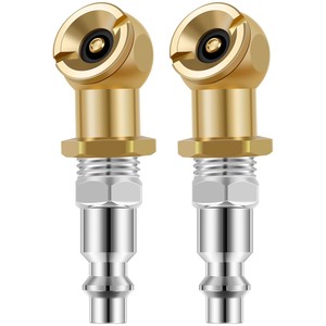 1/4 Npt Air Compressor Connector Brass Male <b>Threaded</b> Pneumatic <b>Tool</b> Accessory With Clip - Product Image 1