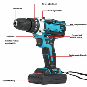 Perceuse-visseuse professionnelle sans fil multifonctionnelle rechargeable au lithium <span class=keywords><strong>Tournevis</strong></span> électrique Outils industriels de - Product Image 4