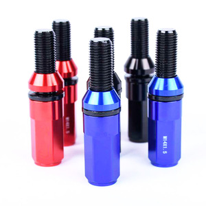 Écrous de roue M14x1.5 en alliage d'aluminium rouge, noir, bleu pour mise à niveau des roues, lot de 20 pièces - Product Image 4