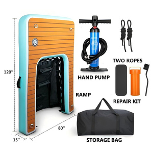 Rampa de Agua Inflable Grande para Perro, Escalera de Agua de Barco con Plataforma de Eva Antideslizante de Alta Estabilidad para <span class=keywords><strong>Perros</strong></span> Grandes - Product Image 2