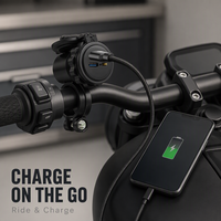 Chargeur USB universel pour moto de rue NETPOR, charge rapide PD, prise de conversion étanche pour guidon de téléphone, mise à niveau