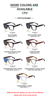 Lunettes de soleil photochromiques anti-lumière bleue UV400 Partagas avec logo personnalisé pour femmes et hommes, monture à branches intégrées, vente en gros